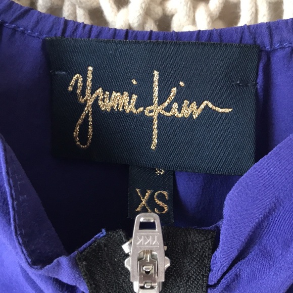 Yumi Kim Purple /blue  Shorts Romper with Front Zip | Size XS - Picture 2 of 5